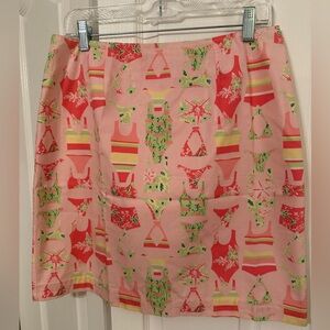 Lilly Pulitzer White Label Bikini Patch skirt size 12